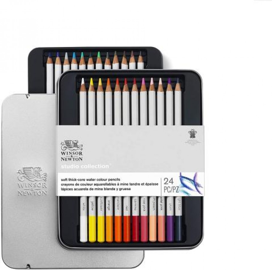 Winsor and Newton Watercolour Pencil 24pc Set