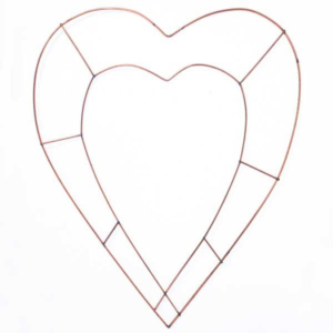 Flat Open Heart Wire Frame 15"