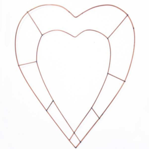 Flat Open Heart Wire Frame  12"