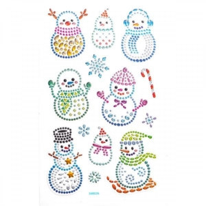 Crystal Stickers Snowmen