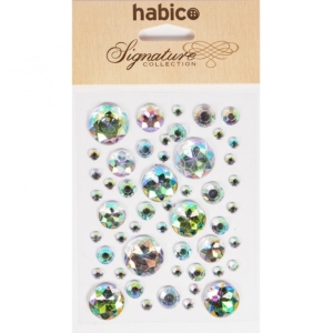 Round Gem Stickers Iridescent