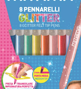 Mitama 8 Glitter Felt Tip Pens