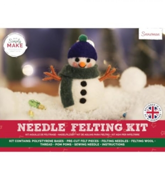 Needle Felting Kit - Snowman