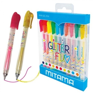 Mitama 10 Mini Glitter and Flourescent Pens
