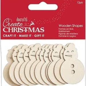 Christmas Wooden Shapes - Snowman