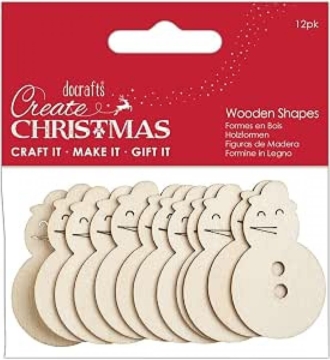 Christmas Wooden Shapes - Snowman