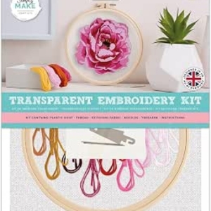 Transparent Embroidery Kit - Peony