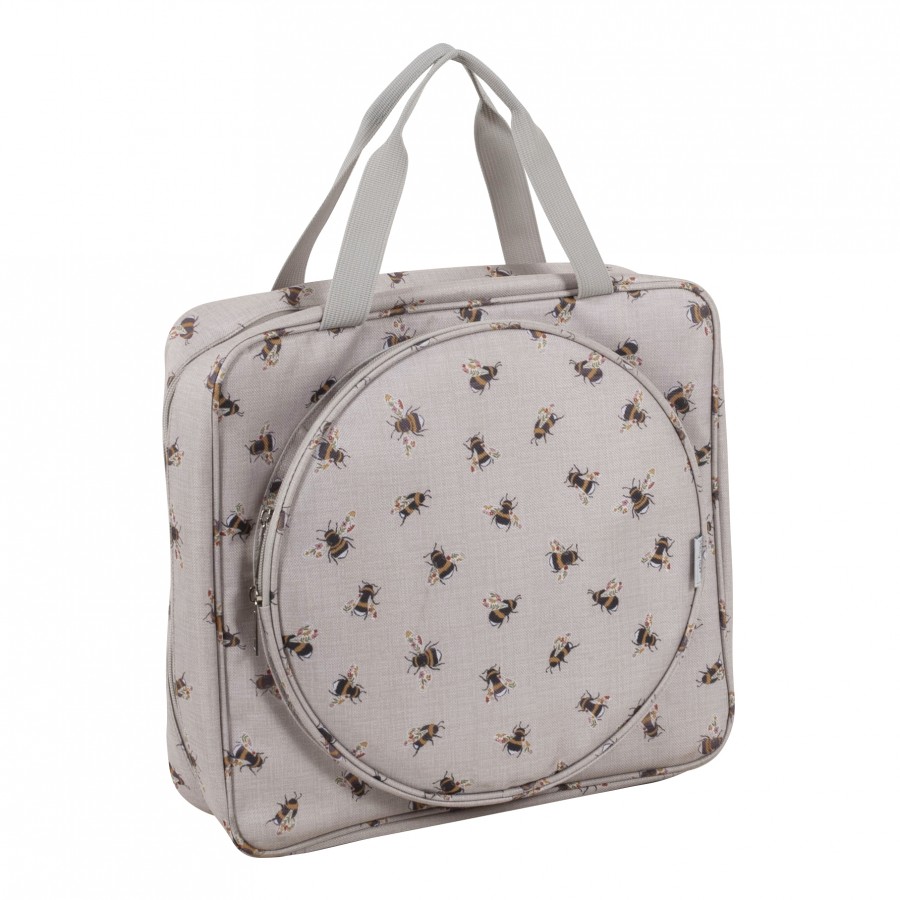 Bee Embroidery and Cross Stitch Project Bag for Needlework