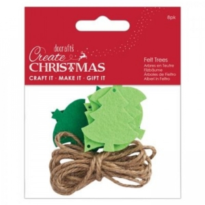 Christmas Green Felt Trees