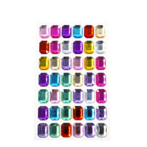 Rectangular Large Gems Assorted Colour