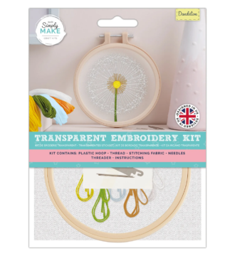 Transparent Embroidery Kit - Dandelion