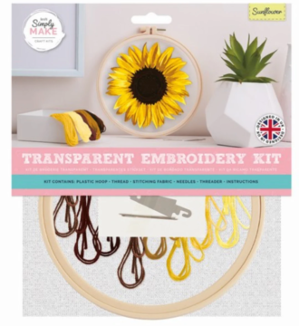 Transparent Embroidery Kit - Sunflower