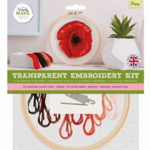 Transparent Embroidery Kit - Poppy
