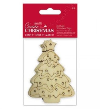 Wooden Christmas Tags - Trees