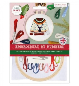 Embroidery By Numbers Kit - Christmas Jumper