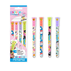 Mitama Spinny Erasable Pens 4 Pack