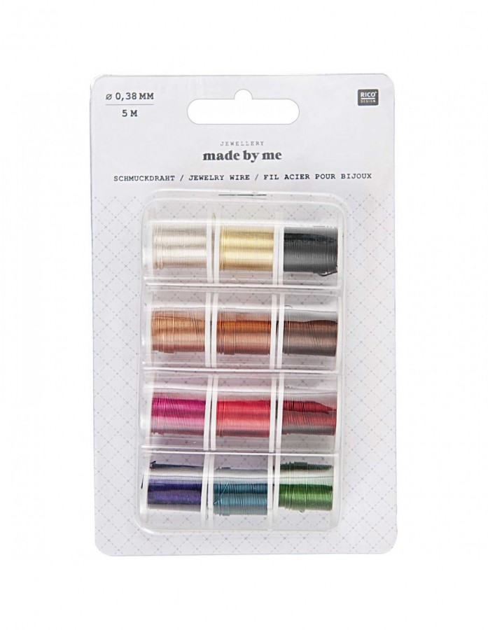 Rico - Steel Jewellery Wire (0.35mm x 5m) pack of 12