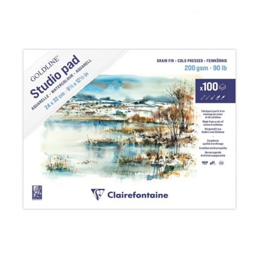 Watercolour Studio Pad Cold Pressed 200GSM X 100 SHEETS - Image 2