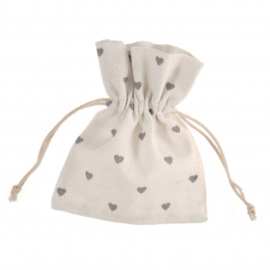 Bag: Cotton with Hearts: Pack of 4