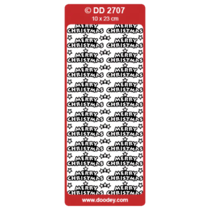 DD2707 - Merry Christmas With Stars Peel Offs