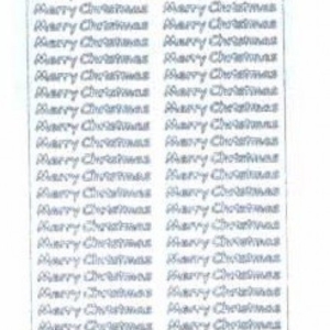 Star Form Merry Christmas Text Stickers Gold